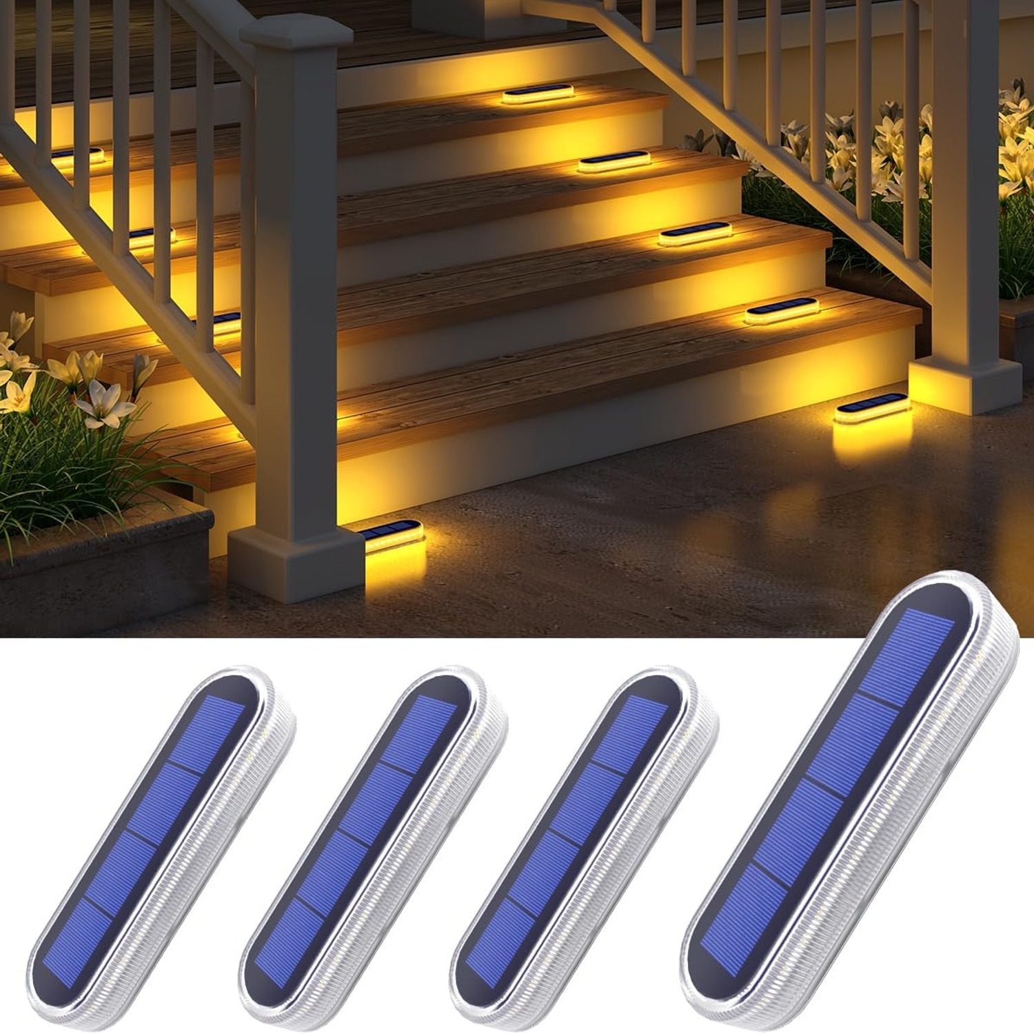 DetarZinLED Round Solar Deck Lights 4 Pack: image 7