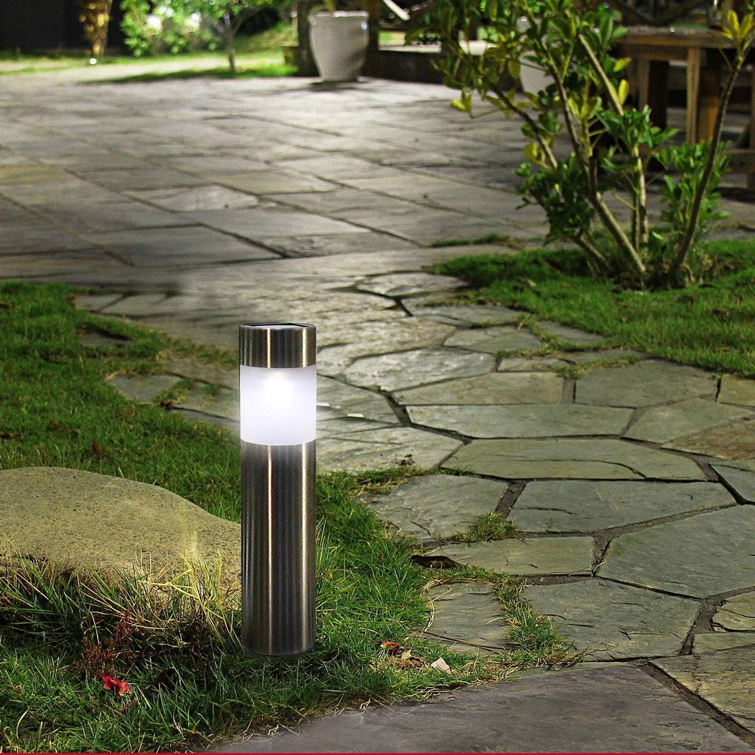 SUNWIND Solar Bollard Lights Outdoor (6 Pack)