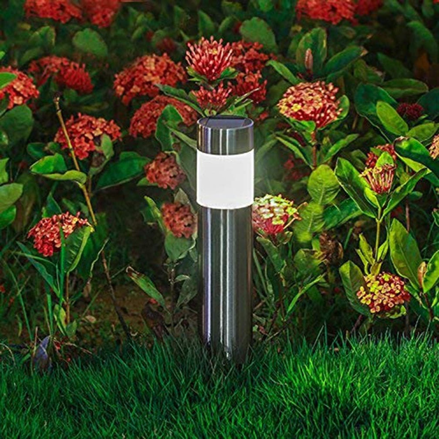 SUNWIND Solar Bollard Lights Outdoor (6 Pack)