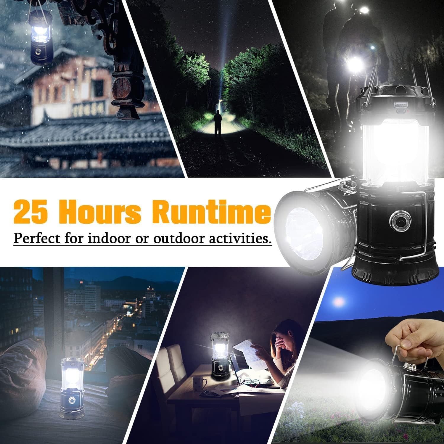 XTAUTO Solar Camping Lantern 4-Pack: image 4