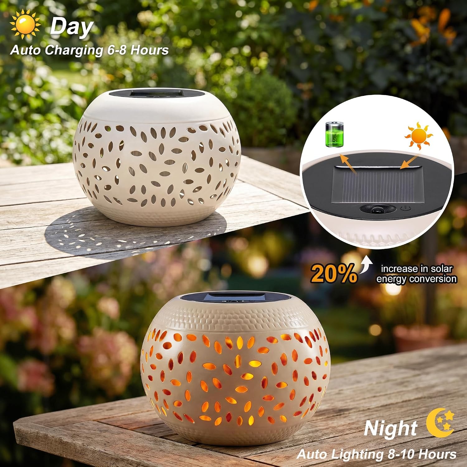 pearlstar Solar Flame Table Lantern: image 5