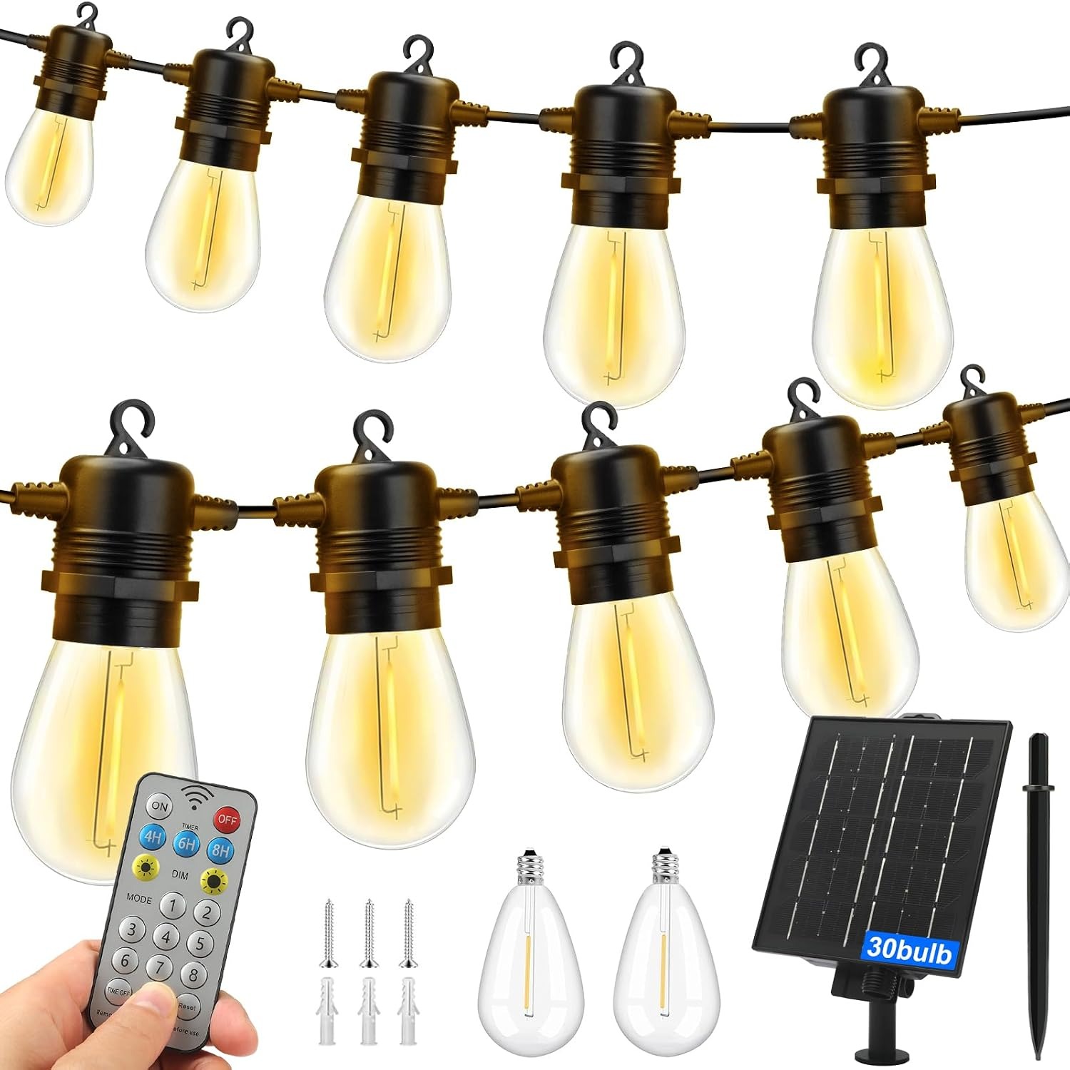 Roccar 30m Solar Festoon Lights: image 2