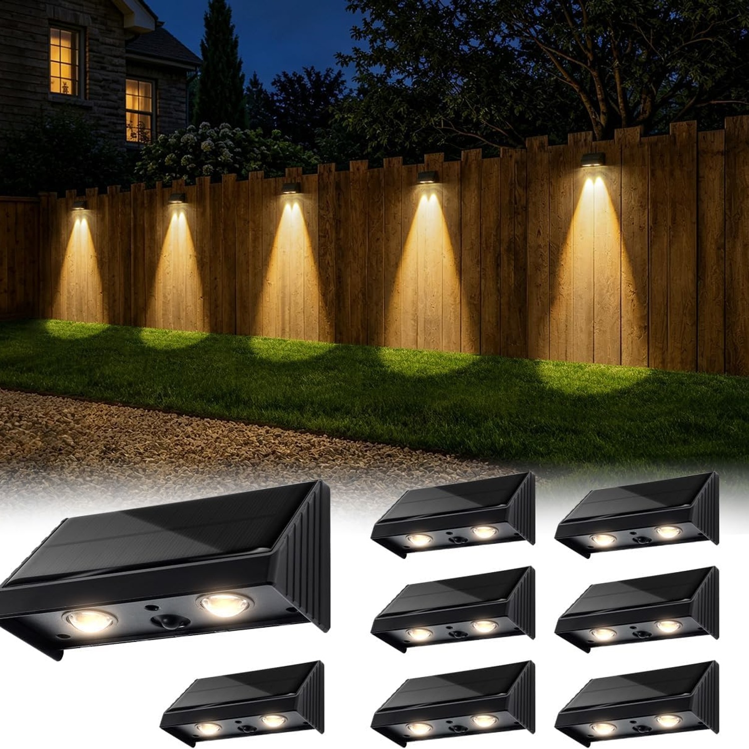 Solar Mailbox and Sign Downlights, Pack of 2